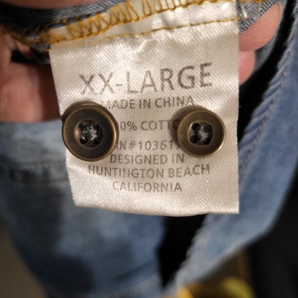 NWOT MEN'S COASTAL JEAN/DENIM SHIRT SZ XXL - Picture 4 of 4